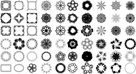 Collection of design elements. Frames and borders.の写真素材