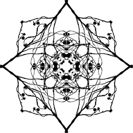 Ornament black white card with mandala.の写真素材