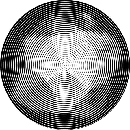 Abstract striped background in circle. Concentric circles, ripple effect.のイラスト素材