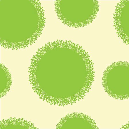 Seamless background with stylized floral and herbal motifs.のイラスト素材