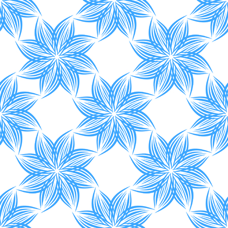 Seamless background. Abstract pattern with blue snowflakes.のイラスト素材