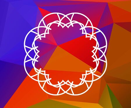 Abstract decorative background with triangular polygonsのイラスト素材