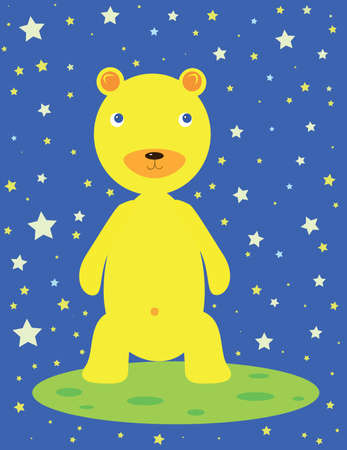 Funny cartoon bear. Element for design. Animal illustrationのイラスト素材