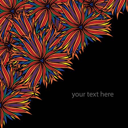 Ornate page cover, floral pattern template for designのイラスト素材