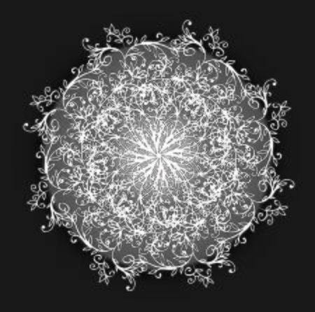 Abstract ornament in circle. Decorative card with mandala.のイラスト素材