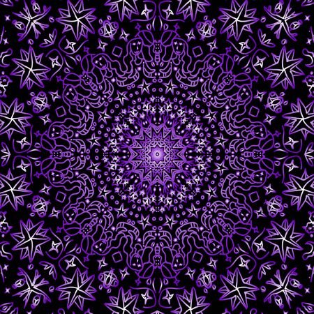 Ornamental card with mandala. Vintage decorative elements.のイラスト素材