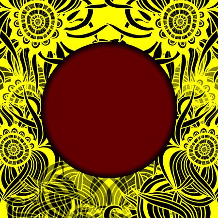 Ornate page cover, ornamental pattern template for designのイラスト素材