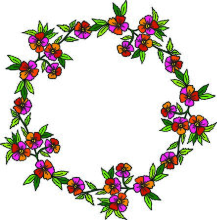 Unique decoration for greeting card, wedding invitation, save the date. Creative floral design. Summer flowers with space for your text.のイラスト素材