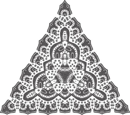 Abstract dotted design element. Ornamental decorative triangle.の写真素材