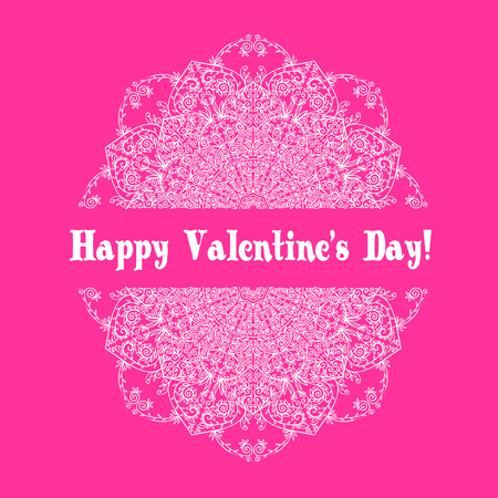 Creative Valentine card. Decorative colorful design template.のイラスト素材