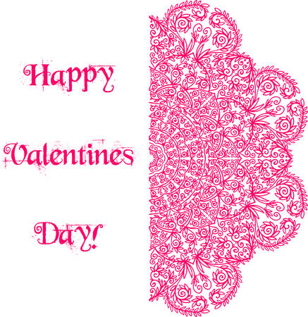 Creative Valentine card. Decorative colorful design template.のイラスト素材