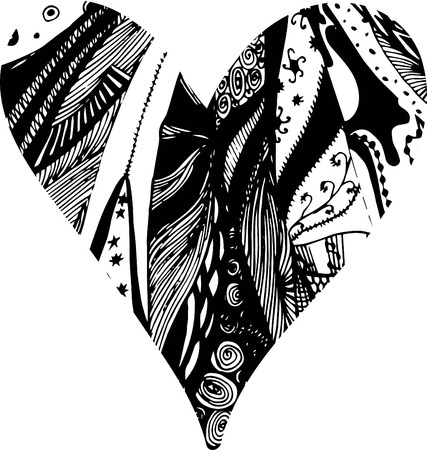 Shape of a heart. Creative colorful element for design.のイラスト素材