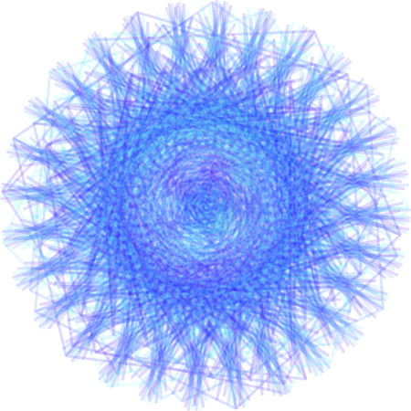 Abstract decorative spirograph circular element. Vector shape.