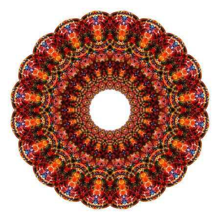 Watercolor mandala. Decorative element for your design, lace ornament. Round pattern.