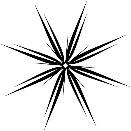 Abstract drawing of stylized star. Design elements for your projects.のイラスト素材
