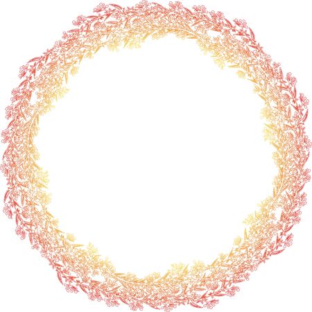 Abstract ornament. Decorative design element. Floral wreath.のイラスト素材