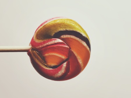 Sweet colorful lollipopの写真素材