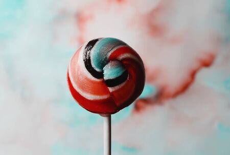 Sweet colorful lollipopの写真素材