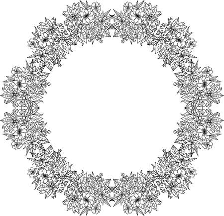 Illustration of summer blooming flowers.の写真素材