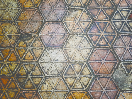 Tiled floor. Decorative abstract background.の写真素材