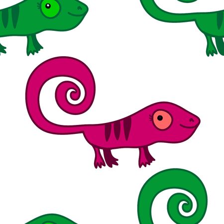 Cute colorful seamless pattern with cartoon dinosaurs.の写真素材