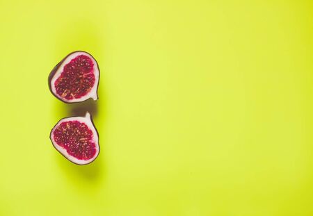 Fresh sweet ripe figs on bright background.の写真素材