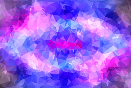 Abstract geometric colorful background of triangular polygons. Vector illustration. Retro mosaic triangle bright trendy pattern for web, business template, brochure, card, poster, banner design.のイラスト素材