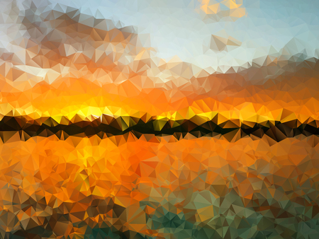 Abstract geometric background of triangular polygons. Vector illustration. Retro mosaic triangle bright trendy pattern for web, business template, brochure, card, poster, banner design.のイラスト素材