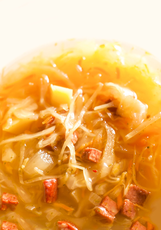 Vegetable traditional russian cabbage soupの写真素材