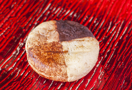 Different kind of homemade sweet cheese with cinnamon, chocolate, cacao and nuts.の写真素材