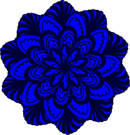 Abstract beautiful mandala design on white background. Decorative element.のイラスト素材