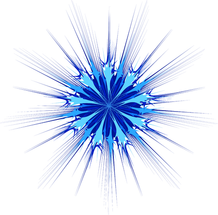 Abstract beautiful mandala design on white background. Ornate snowflake. Decorative doodle element.のイラスト素材