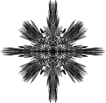 Abstract shape on white background. Decorative design element.のイラスト素材