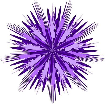 Abstract beautiful mandala design on white background. Ornate purple snowflake.のイラスト素材