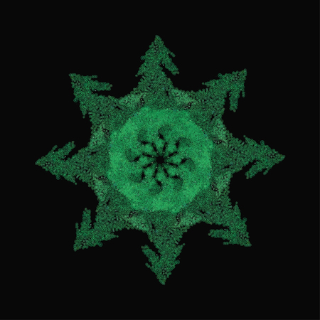 Abstract doodle shape on blackの写真素材