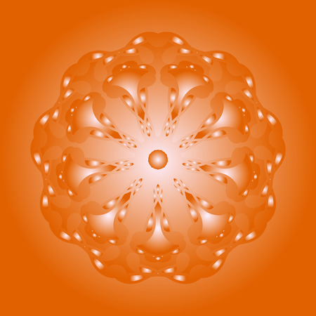 Abstract bright background with stylized mandala pattern. Round decorative ornament design.のイラスト素材