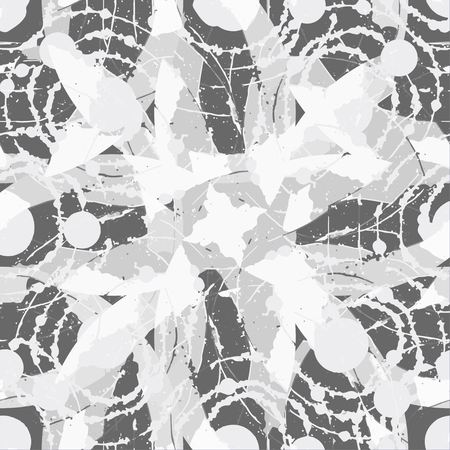 Abstract seamless pattern. Decorative background. Monochrome texture for design of textile, fabric, cover, webのイラスト素材