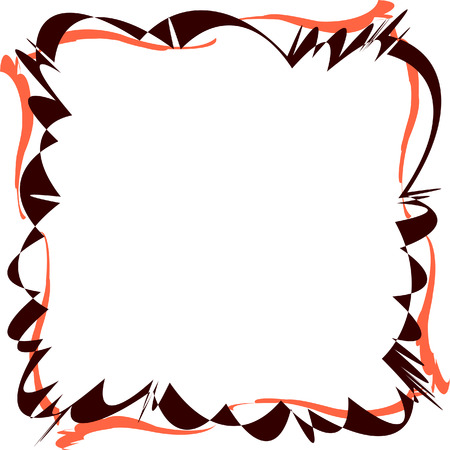 Abstract twisted line frame. Decorative element for design.のイラスト素材