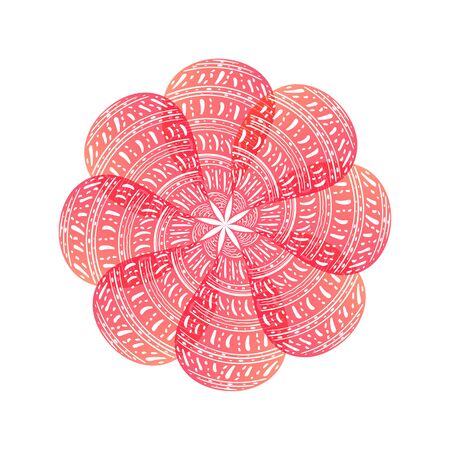 Abstract template pattern. Floral ethnic doodle shape. Element for design.のイラスト素材