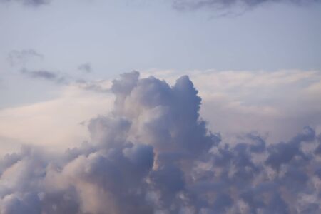 Dramatic sunset sky with clouds in windy summer day