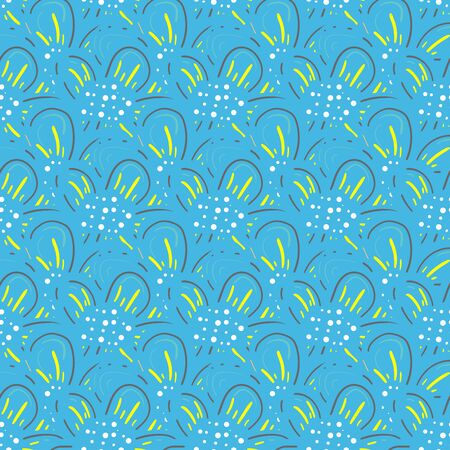 Seamless vector background of abstract shapes and lines. Abstract creative pattern for poster, banner, fabric, textile, stationery, flyer, invitation, greeting cards designのイラスト素材