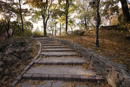 Beeautiful park in Riga at autumn, Latvia, East Europe.の写真素材