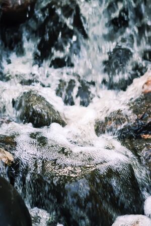 Flowing water on Bastion hill in Riga, Latvia, East Europe.
