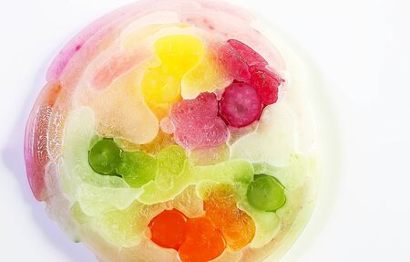 Candle wax colorful texture backgroundの写真素材