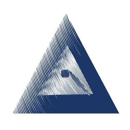 Abstract triangle shape on whiteのイラスト素材