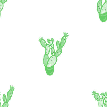 Seamless decorative background. Pattern of the cactus plants. Decorative texture for design of...