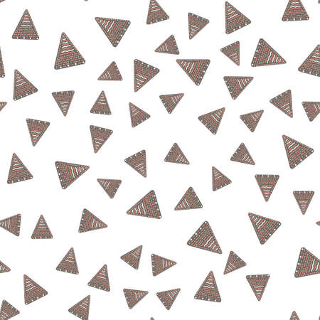 Seamless pattern. Decorative triangle shape texture. Colorful abstract background.