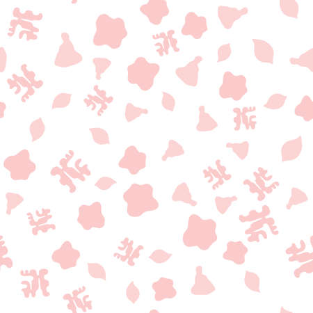 Seamless pattern of abstract shapes. Decorative texture. Colorful abstract background.のイラスト素材