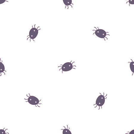 Seamless pattern with cute spiders. Decorative background.のイラスト素材