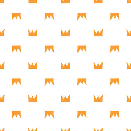 Seamless vector background. Decorative texture. Colorful pattern with orange crowns.のイラスト素材